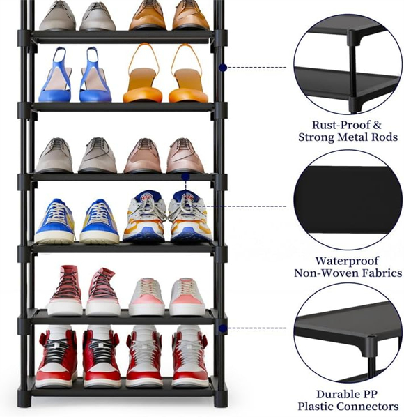 Shoe rack with cover